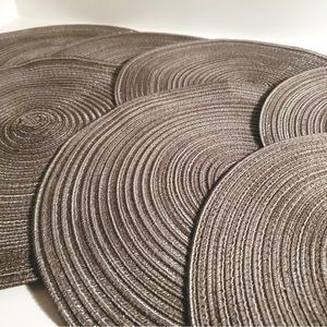 MINISO Round Braided Placemats (Grey)